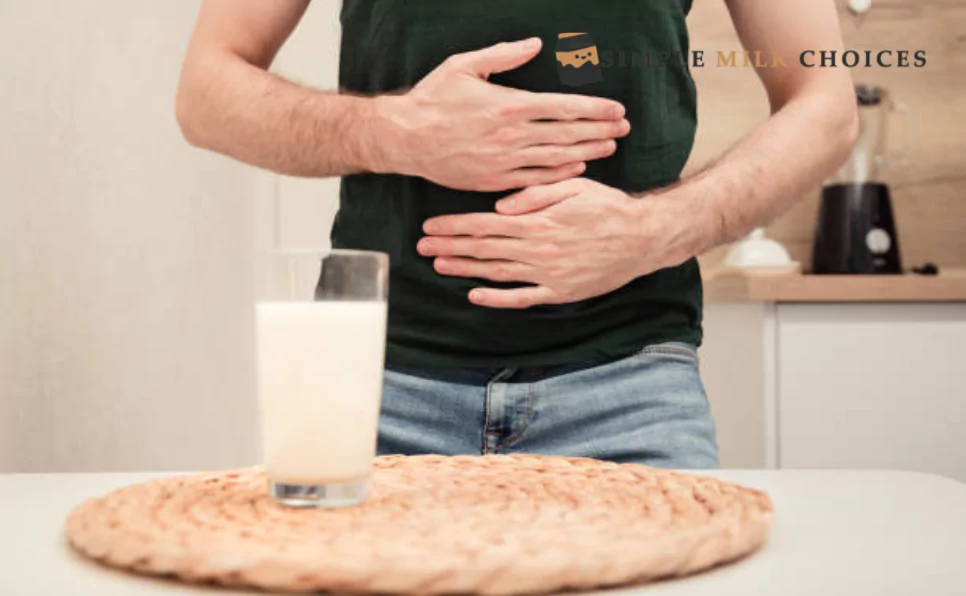 belly pain in front of milk