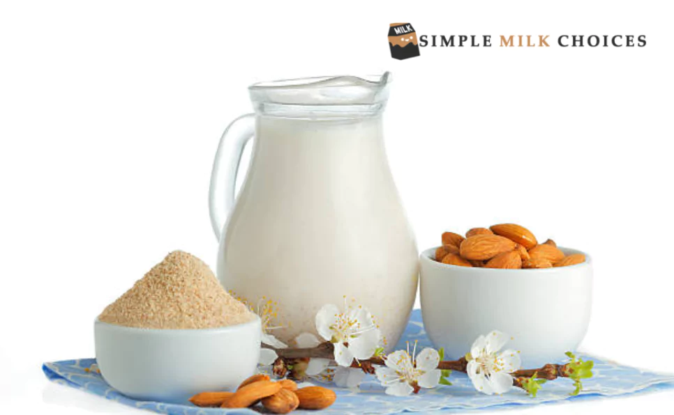 Jug of Milk with almond for lattes