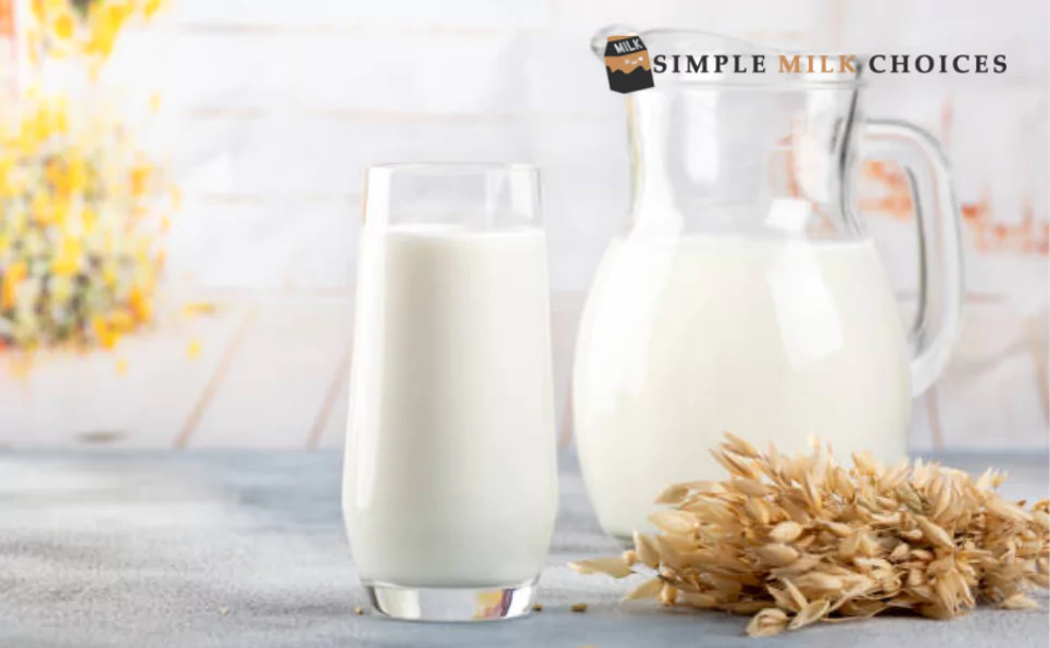 Jug of Oat Milk with a filled glass