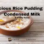 an image show Rice Pudding with Condensed Milk.