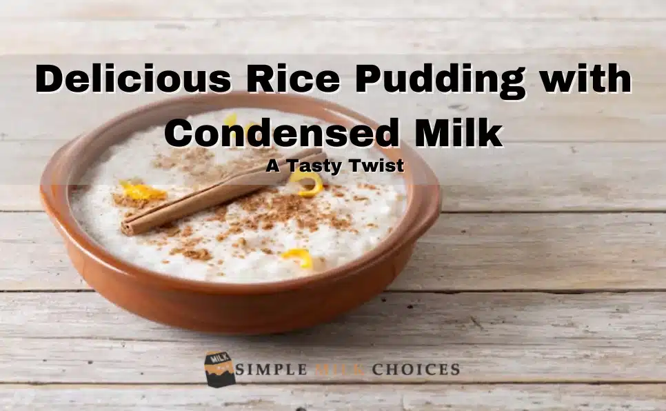 an image show Rice Pudding with Condensed Milk.