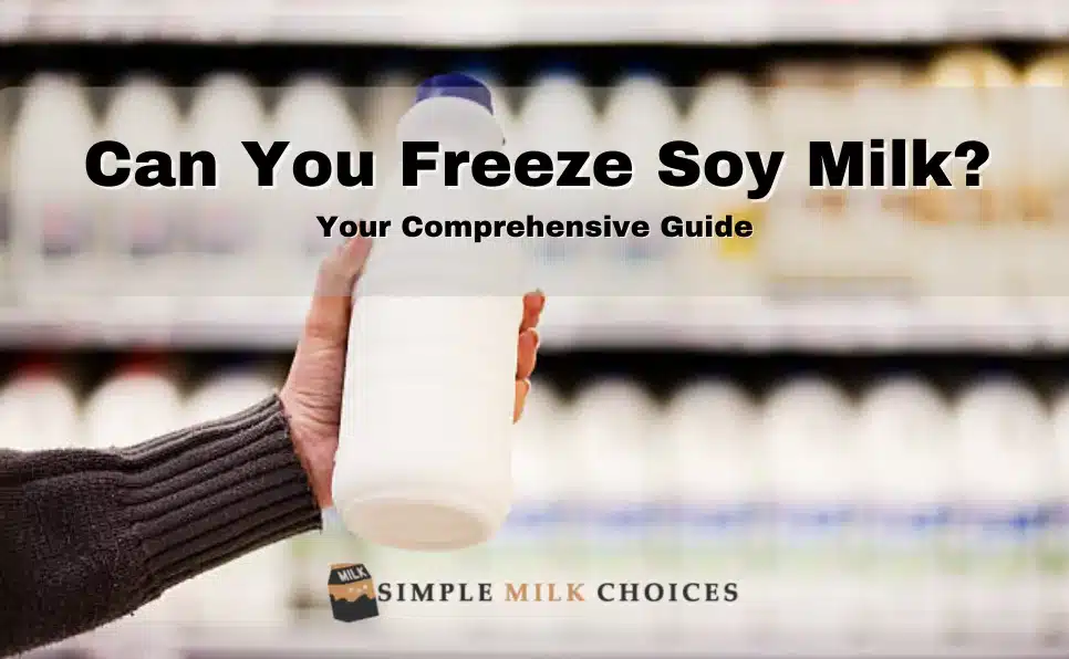 An Image showing about can you Freeze Soy Milk?