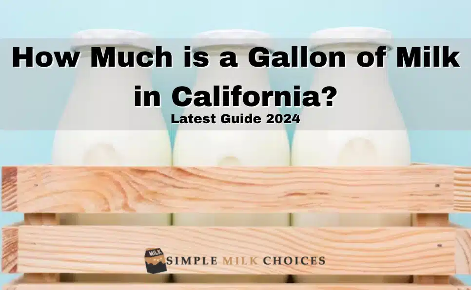 Image displaying a price tag indicating the cost range for a gallon of milk in California